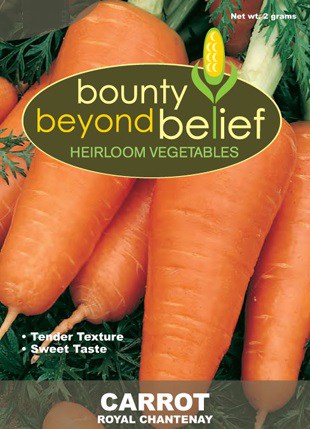 Royal Chantenay carrot seed package.