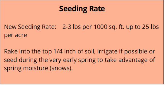 High Altitude Seeding Rate
