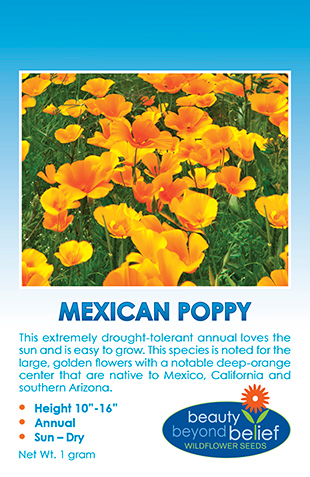 Packet of Mexican Poppy seeds.