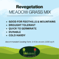 Label on a bag of Revegetation Grass Mix