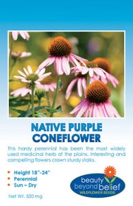 Native Purple Coneflower seed packet.