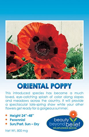 Oriental Poppy Wildflower Seeds