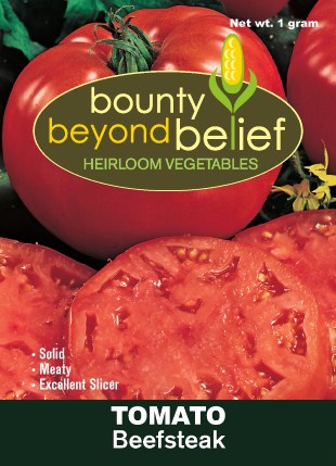 Beefsteak Tomato seed packet.