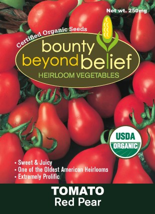 Red Pear Tomato seed packet.