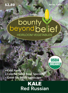 Organic Red Russian Kale seed packet