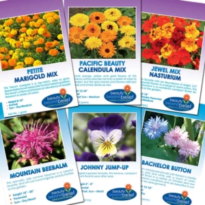 Mix of 8 Edible Flowers in seed packets