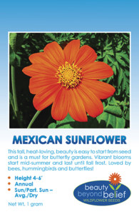 Tag for Mexican Sunflower packet