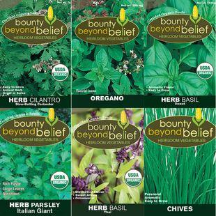 7 seed packet herb garden collection.