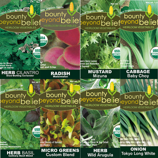 8 seed packet Taste of Asia vegetable collection.
