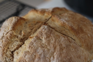 Photo of a round loaf of Irish soda bread