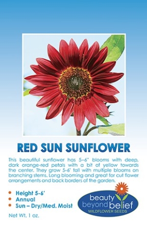 Red Sun Sunflower seed packet.