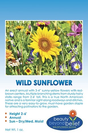 Wild Sunflower seed packet.