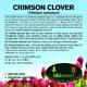 The label on a package of Crimson Clover seed.