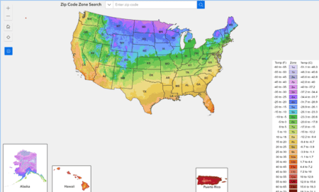 Plant Hardiness Zone Map | BBBseed Wildflower Seeds