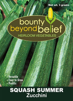 Zucchini Squash seed packet.