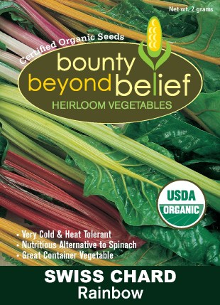 Rainbow Swiss Chard blend seed package.