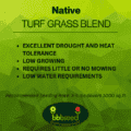 Image of native turf grass blend label