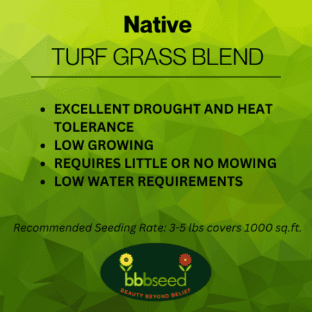 Image of native turf grass blend label