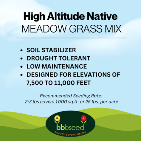 Label for High Altitude Native Grass Seed Mix