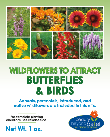 birds and butterflies label